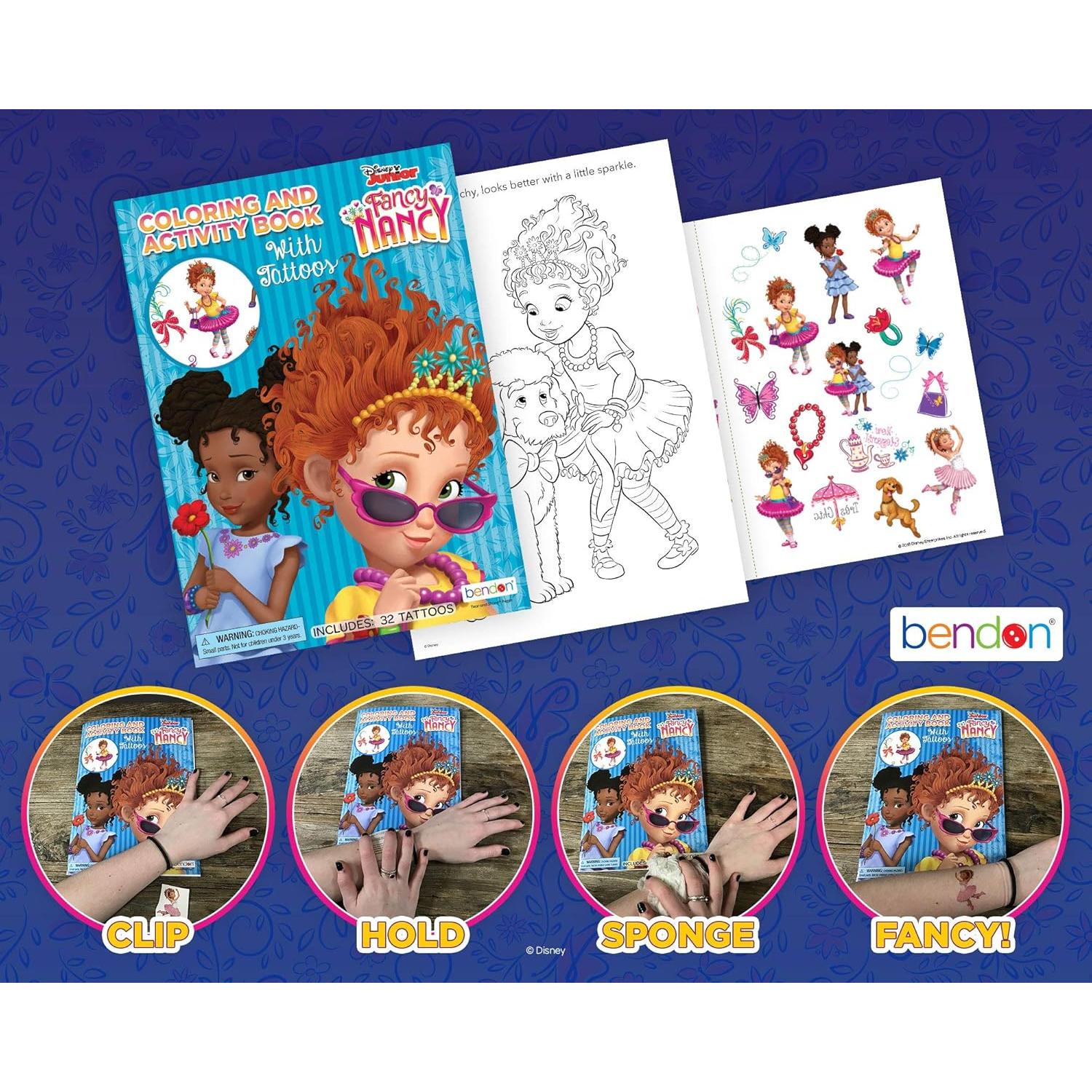 Libro de Colorear Disney Fancy Nancy con Tatuajes
