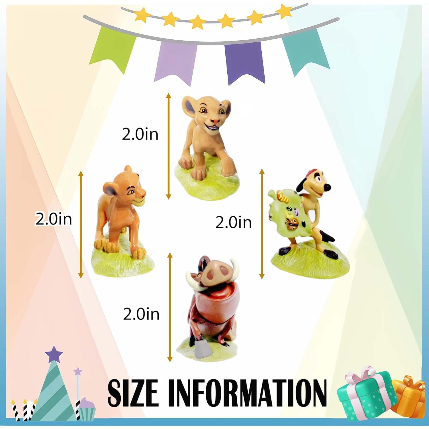 Juego de Figuras de Animales Rey León PVC 10.16 cm 9 Piezas