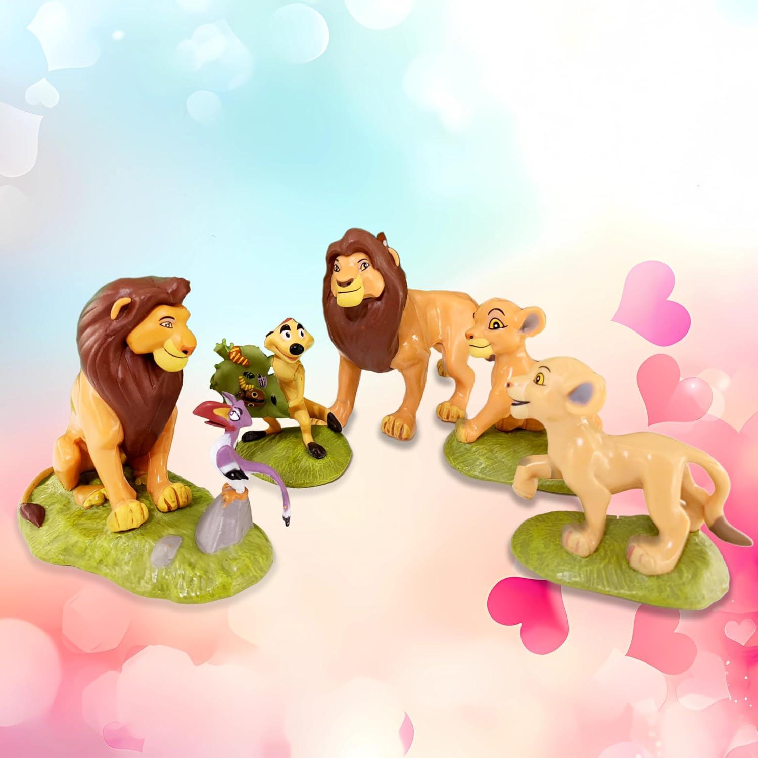 Juego de Figuras de Animales Rey León PVC 10.16 cm 9 Piezas