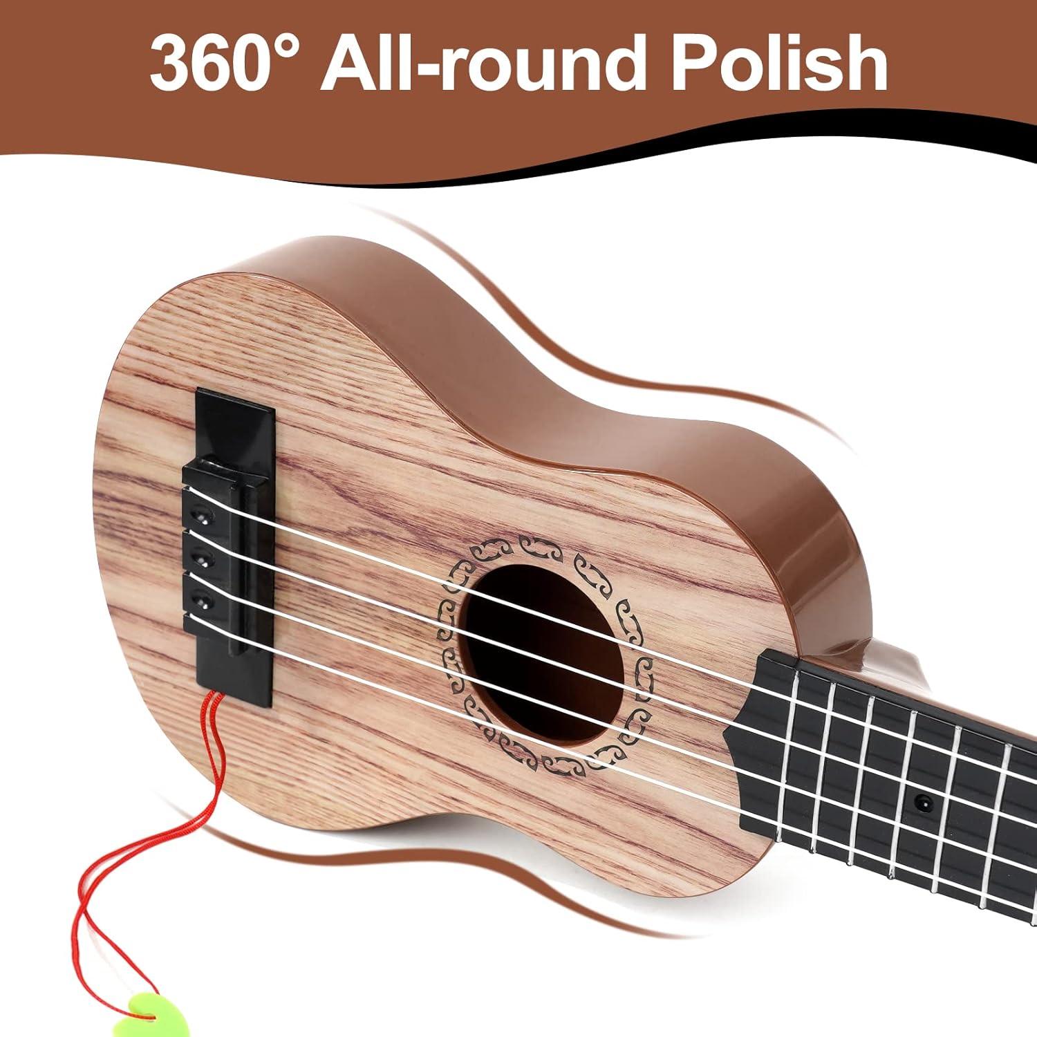 Guitarra Ukulele Raimy 17" Koa para Niños - 4 Cuerdas