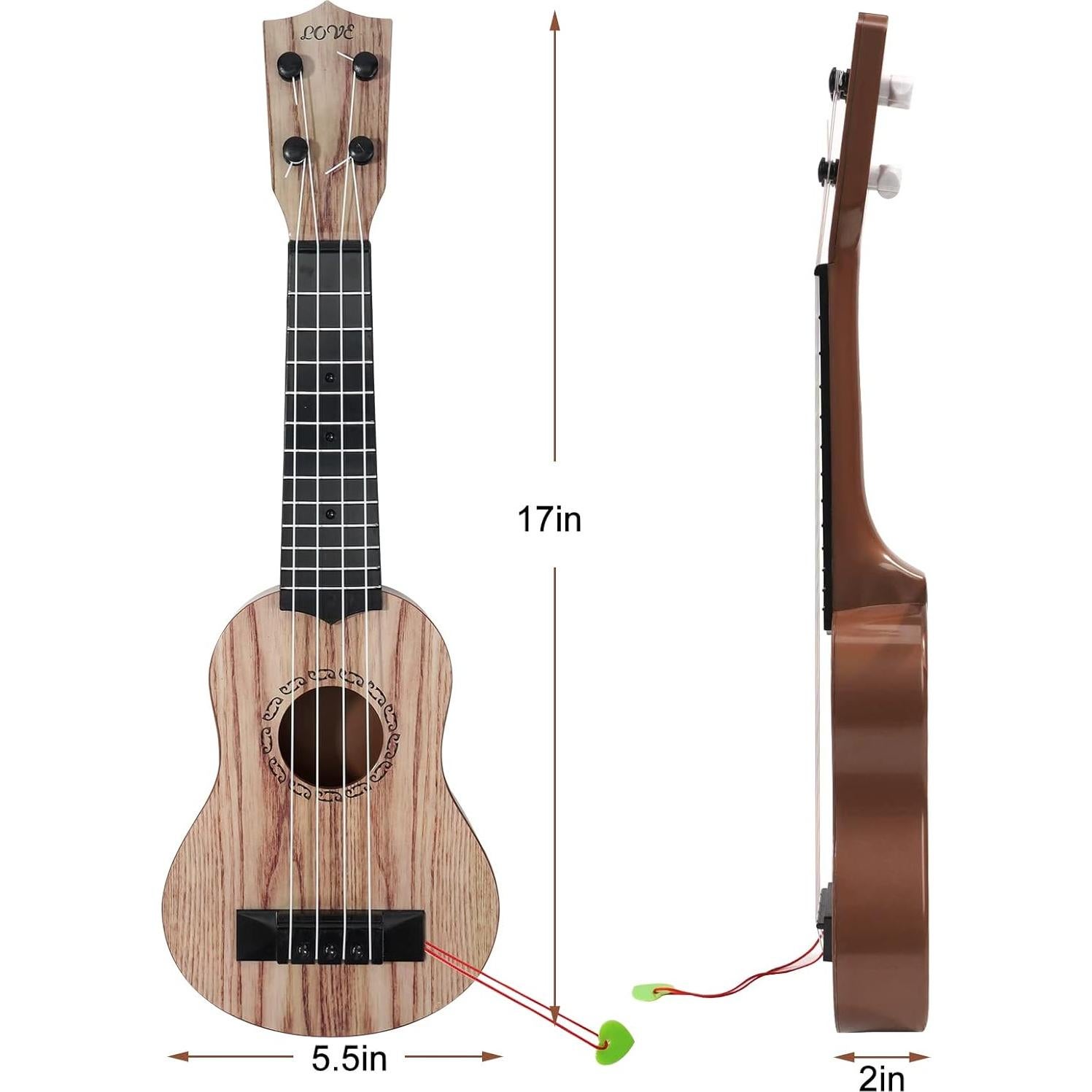 Guitarra Ukulele Raimy 17" Koa para Niños - 4 Cuerdas