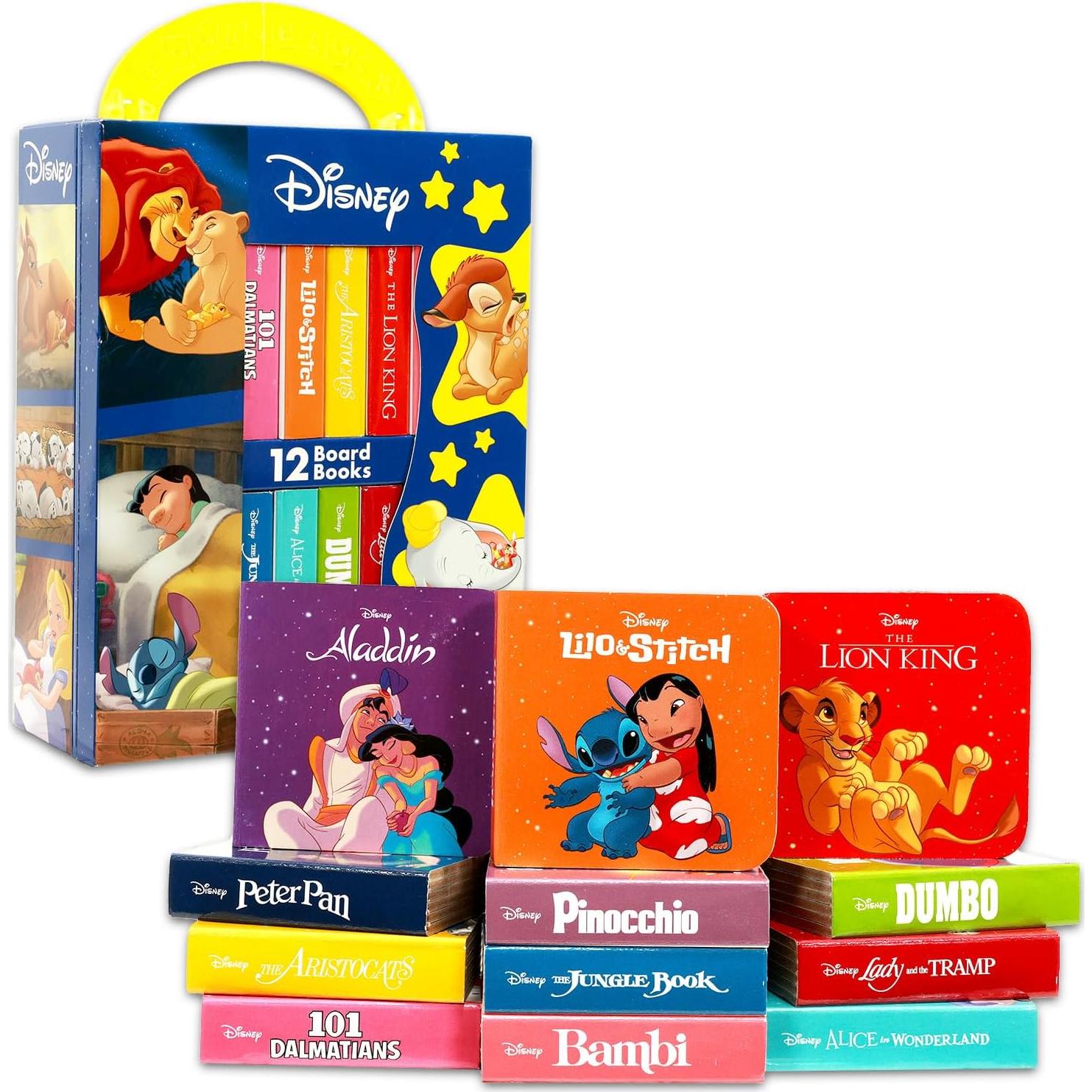 Conjunto de Libros de Cuentos Disney - 12 Bloques para Bebés
