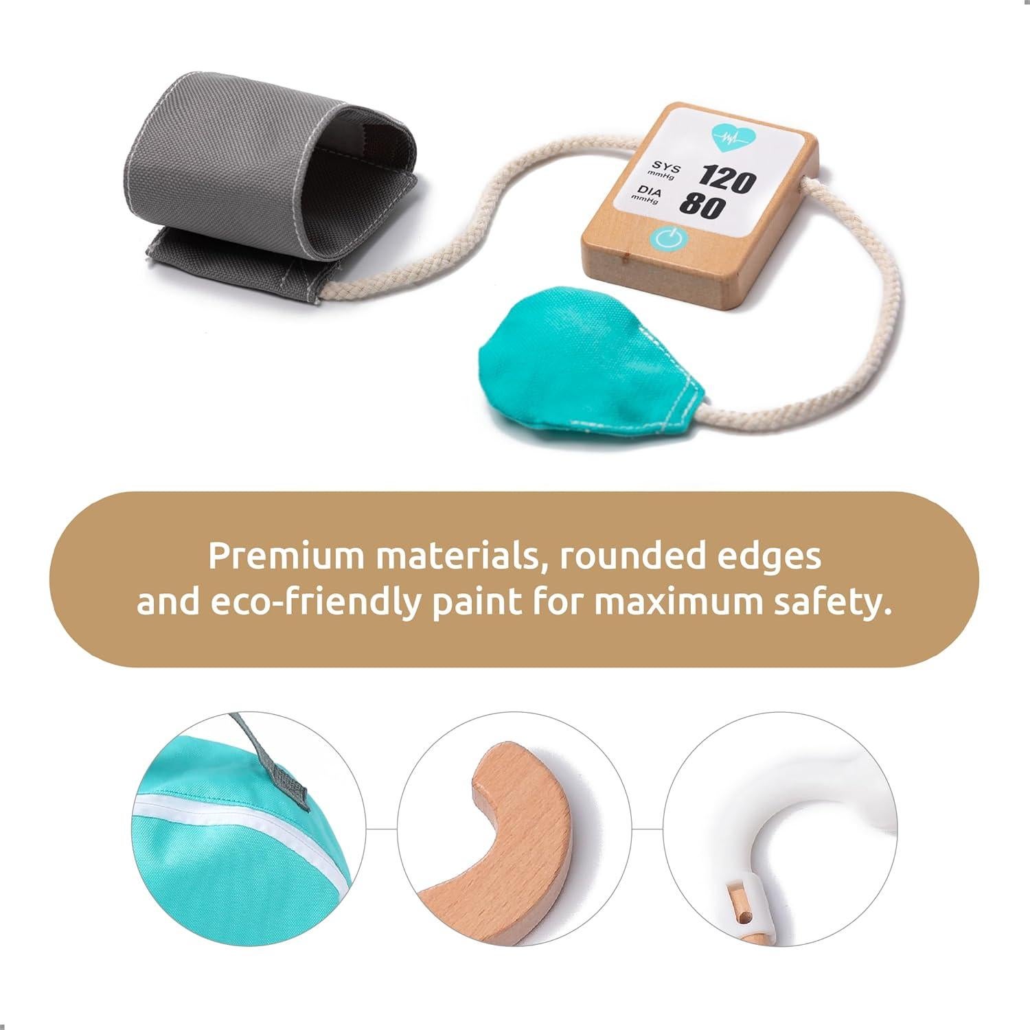 Kit de Doctor de Madera UMU - 18 Piezas para Niños