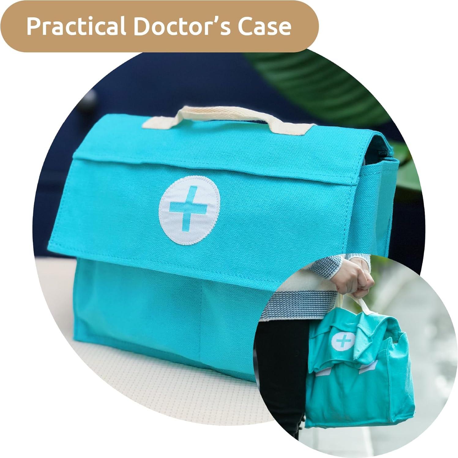 Kit de Doctor de Madera UMU - 18 Piezas para Niños