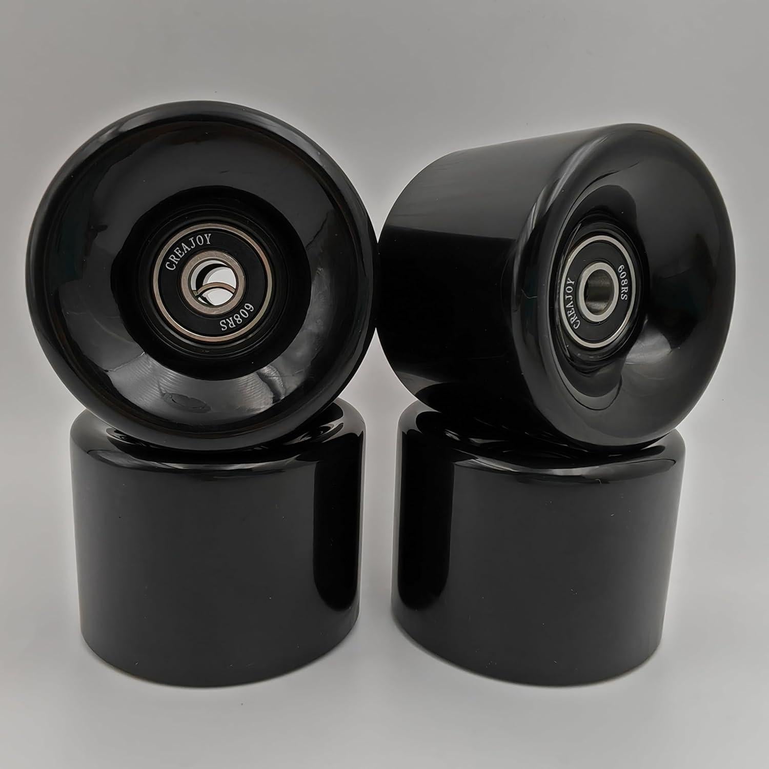 Ruedas de Skateboard CREAJOY 60mm 95A Juego de 4 Negro