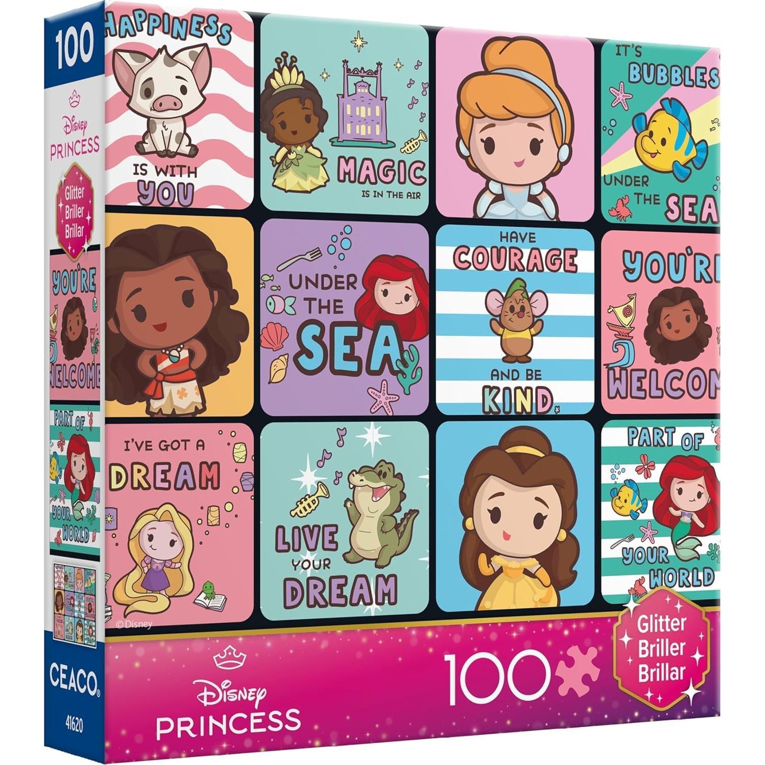 Rompecabezas Ceaco Disney Princesas 100 Piezas Brillantes