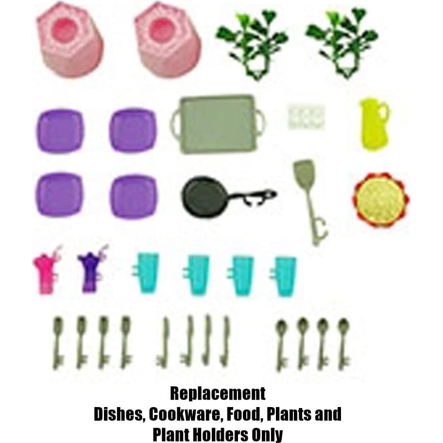 Piezas de Repuesto Barbie GRG93 Platos y Utensilios