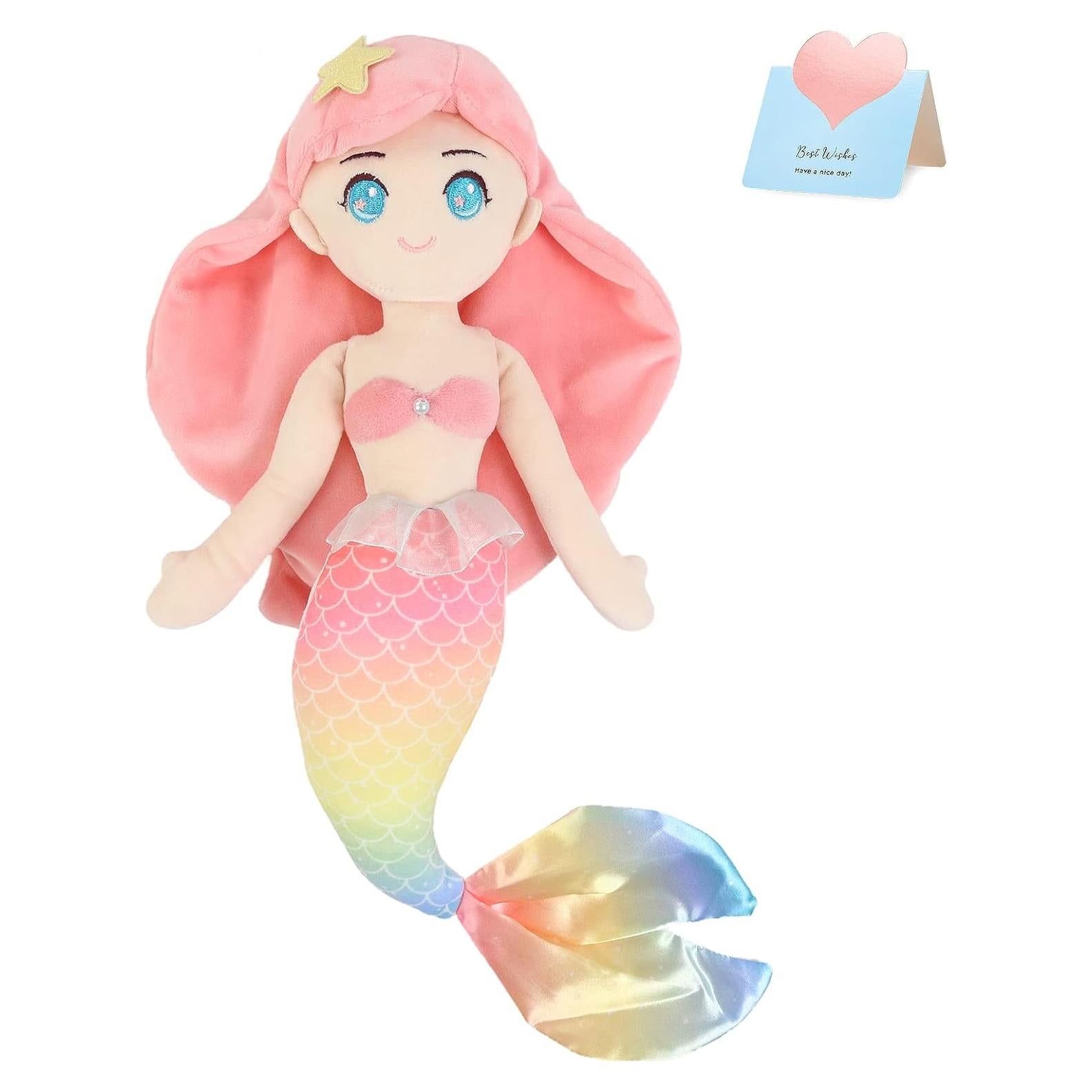 Muñeca de Peluche Sirena Athoinsu Rosa 39 cm Suave