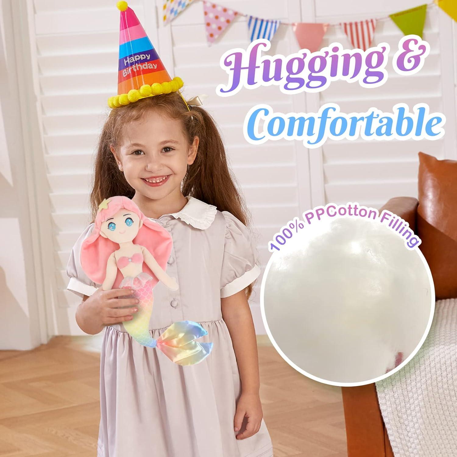 Muñeca de Peluche Sirena Athoinsu Rosa 39 cm Suave