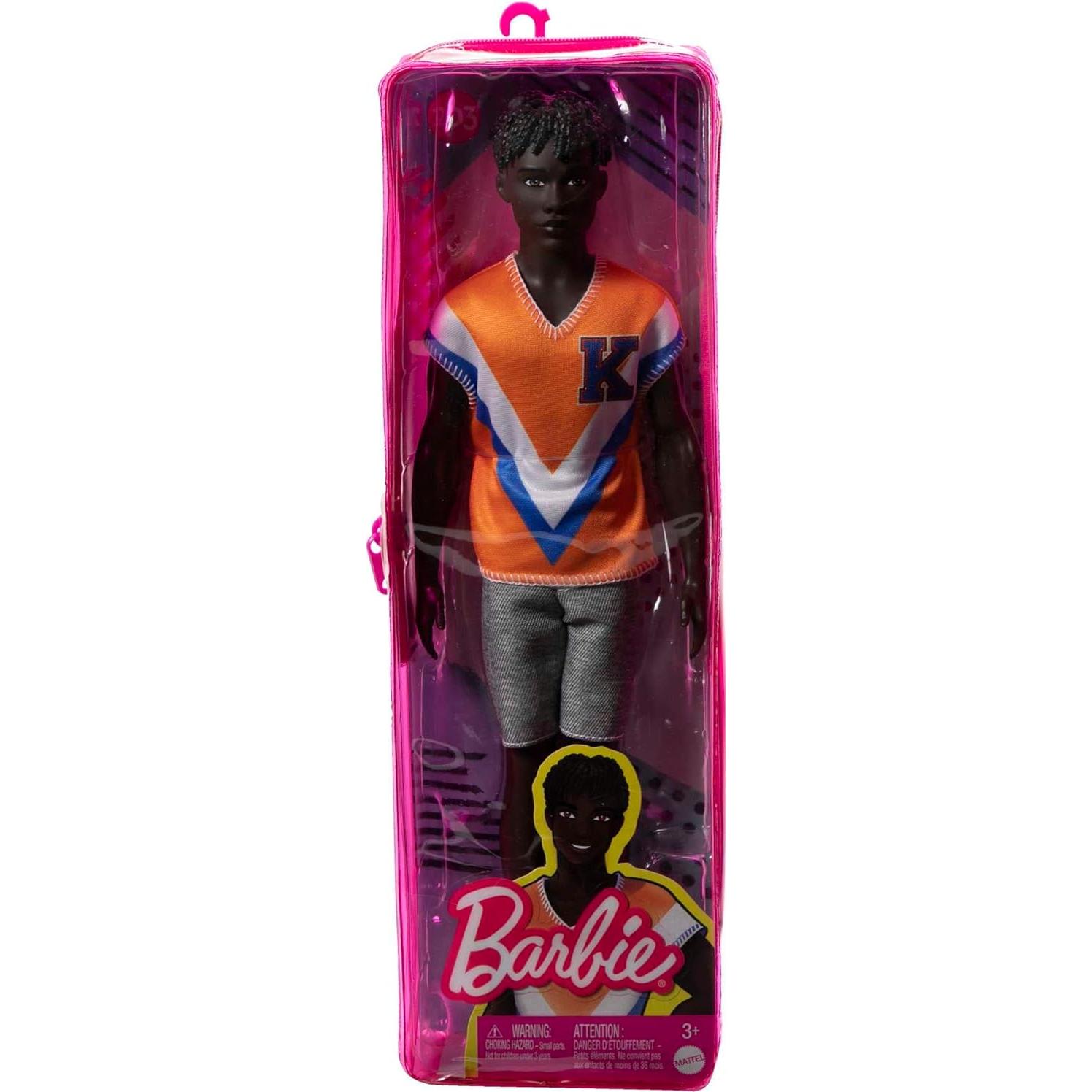 Muñeco Ken Fashionistas Mattel #203 Jersey Naranja y Shorts