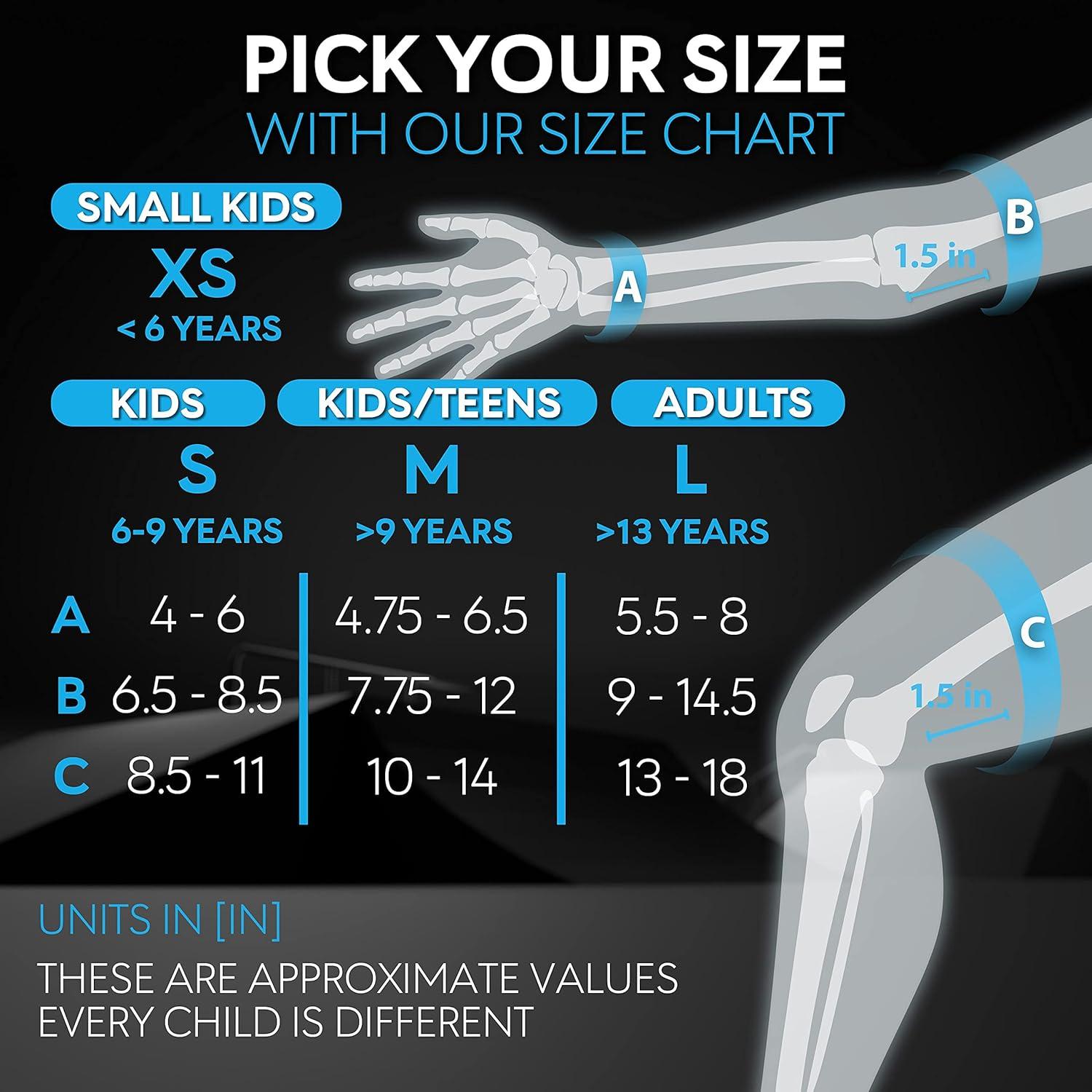 SKATEWIZ Almohadillas de Patinaje 6pc para Niños y Adultos