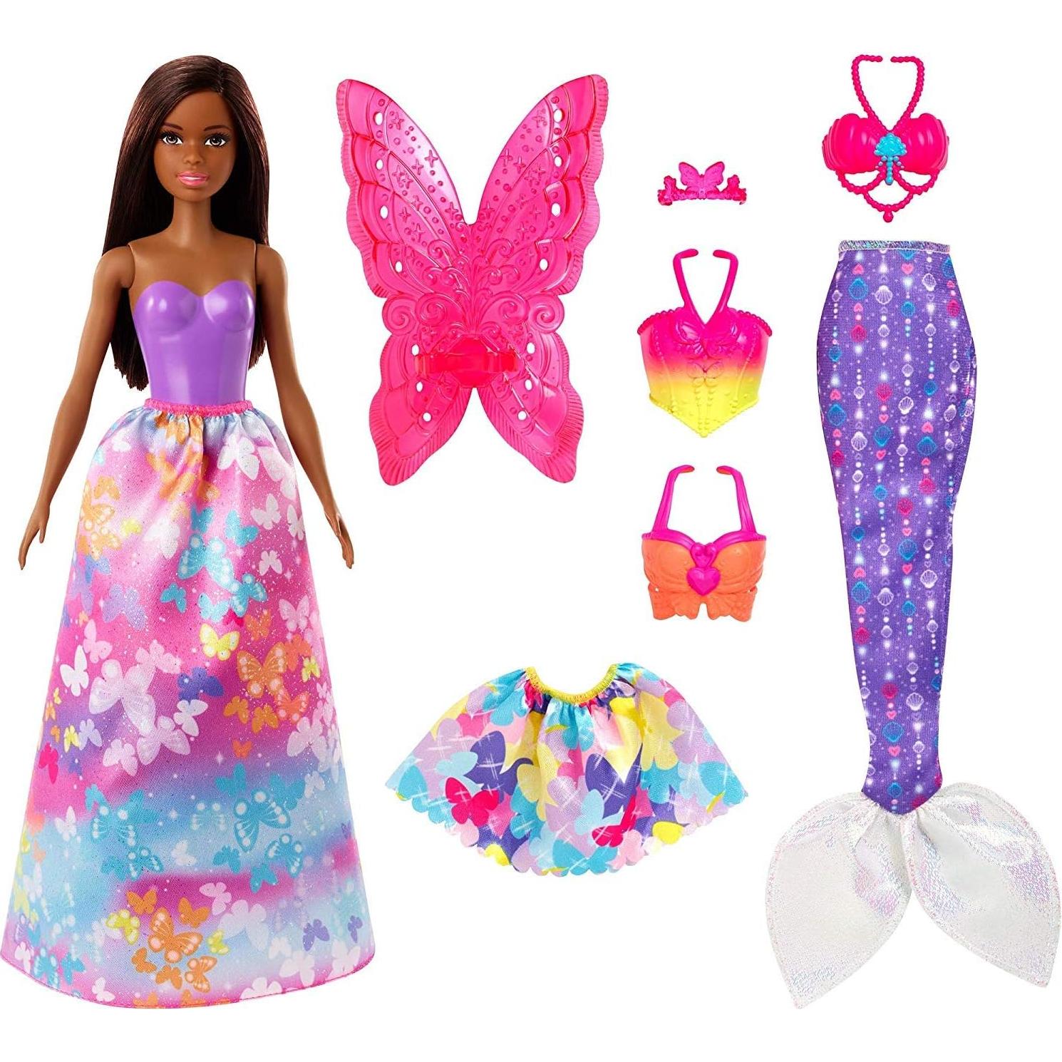 Muñeca Barbie Dreamtopia con 3 Atuendos de Fantasía
