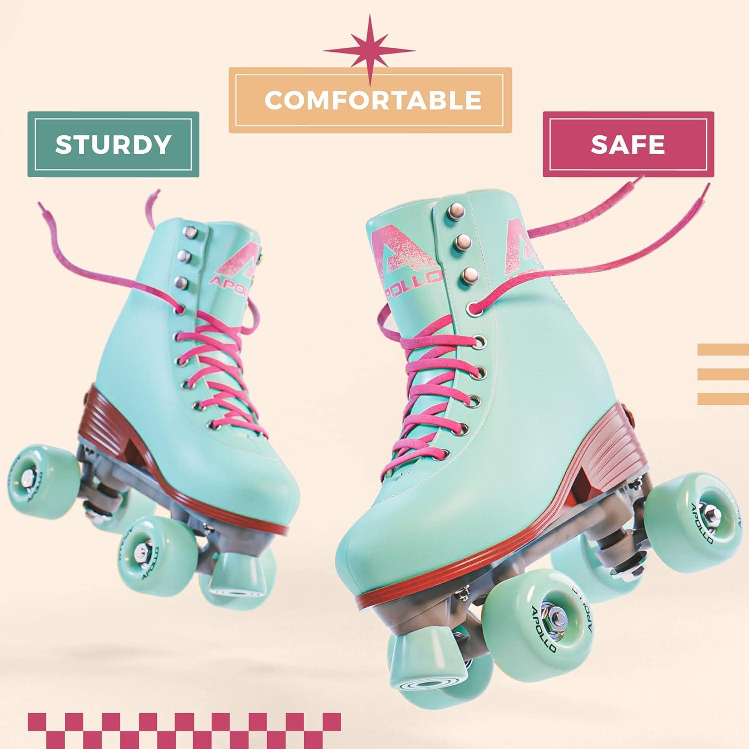 Patines Cuádruples Apollo Retro Ajustables para Mujeres