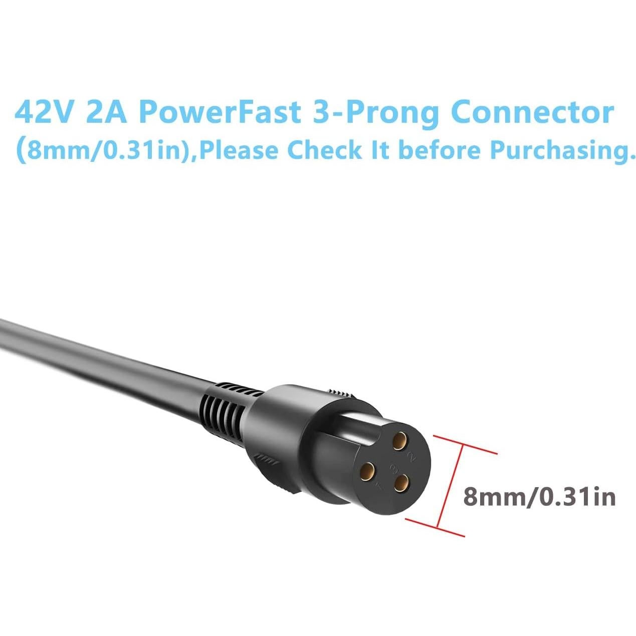 Cargador 42V 2A PowerFast para batería de 36V
