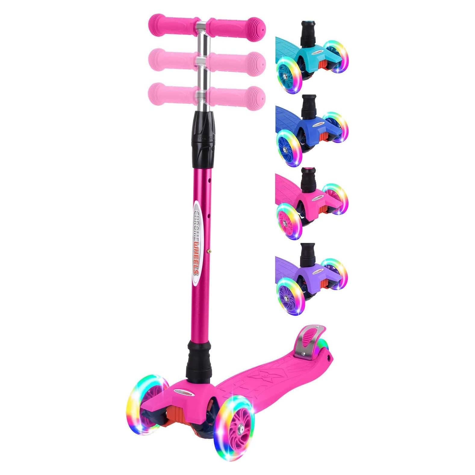 Scooter ChromeWheels Rosa 3 Ruedas Ajustable 59.87 kg