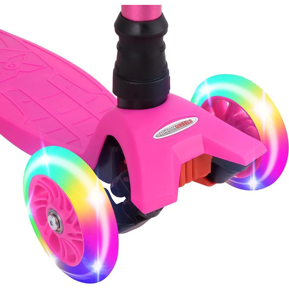 Scooter ChromeWheels Rosa 3 Ruedas Ajustable 59.87 kg