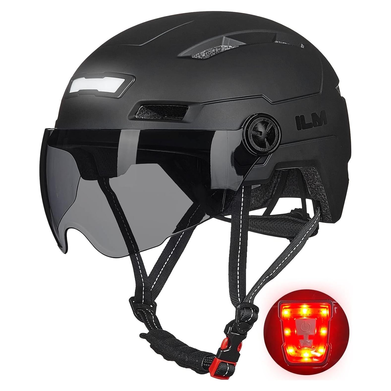 Casco de Bicicleta ILM E3-10L con Luz Recargable USB