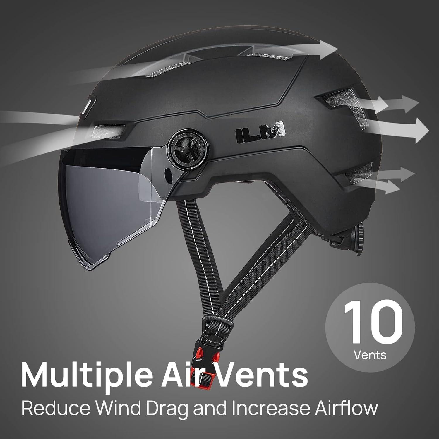 Casco de Bicicleta ILM E3-10L con Luz Recargable USB