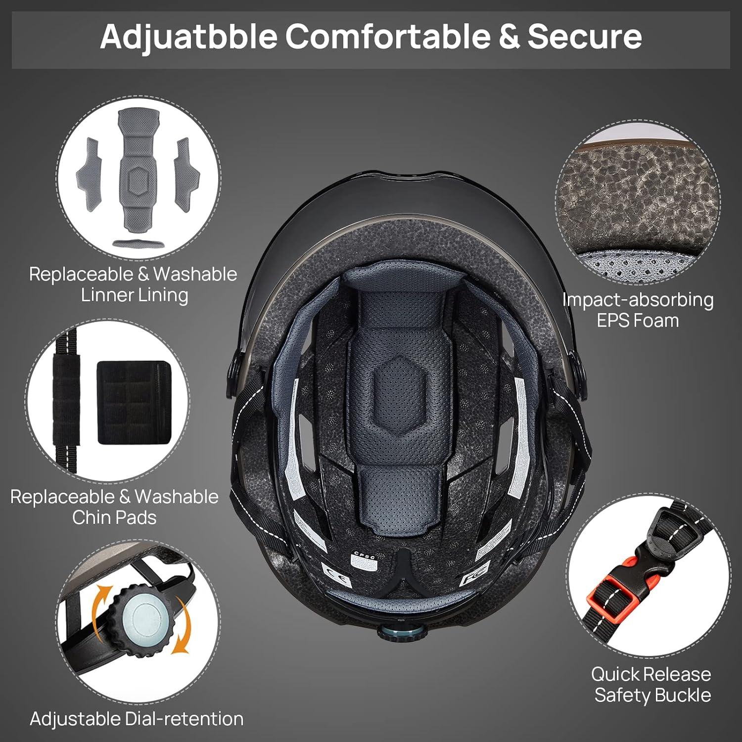 Casco de Bicicleta ILM E3-10L con Luz Recargable USB