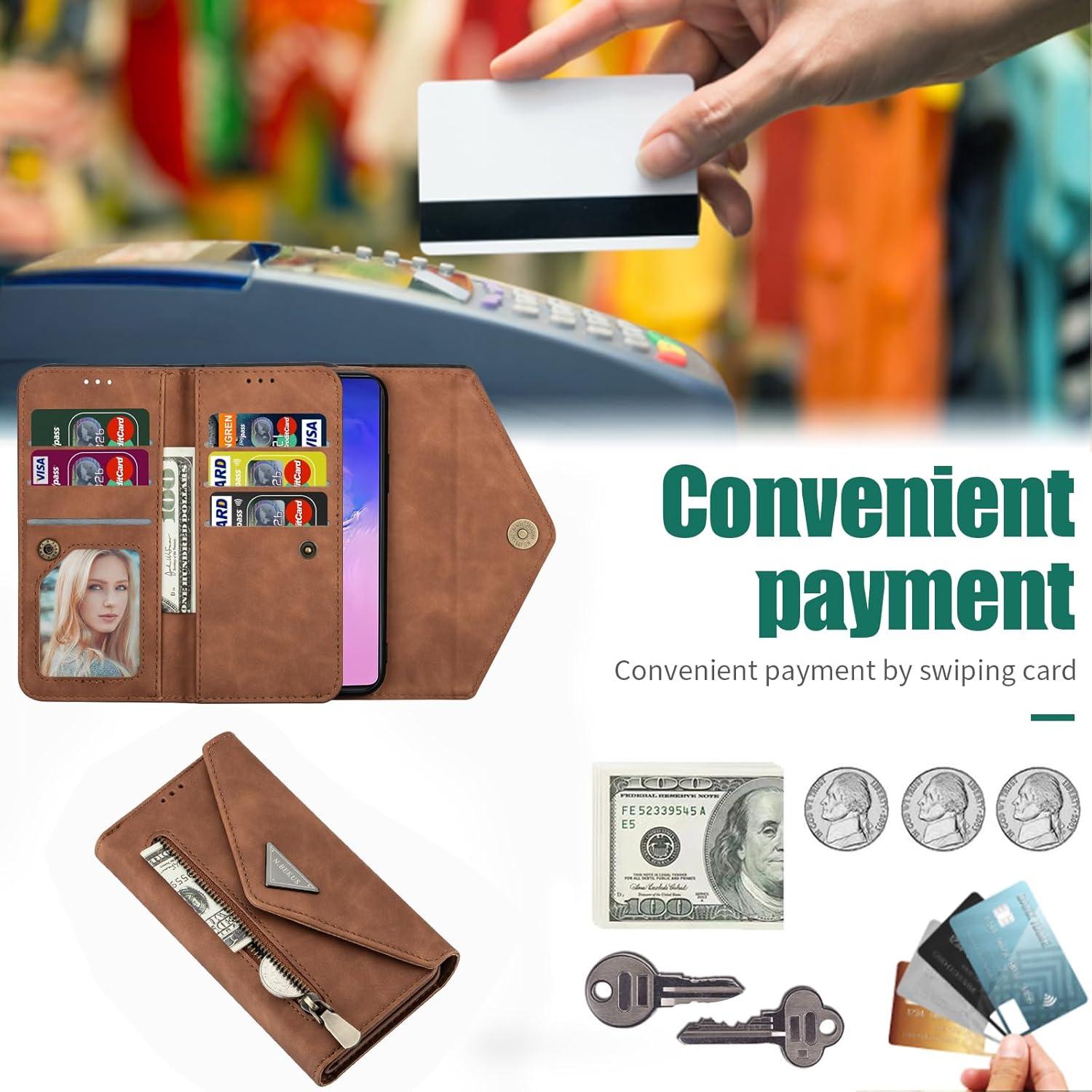 Funda de Billetera Furiet para Samsung Galaxy S10 Lite Marrón