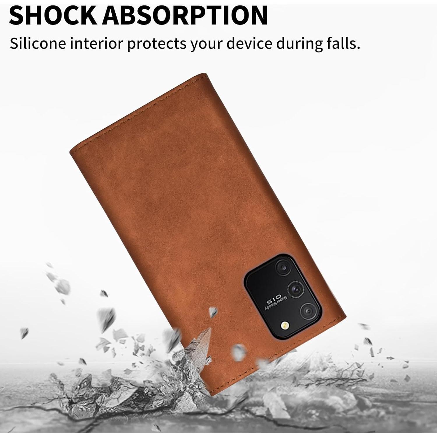 Funda de Billetera Furiet para Samsung Galaxy S10 Lite Marrón