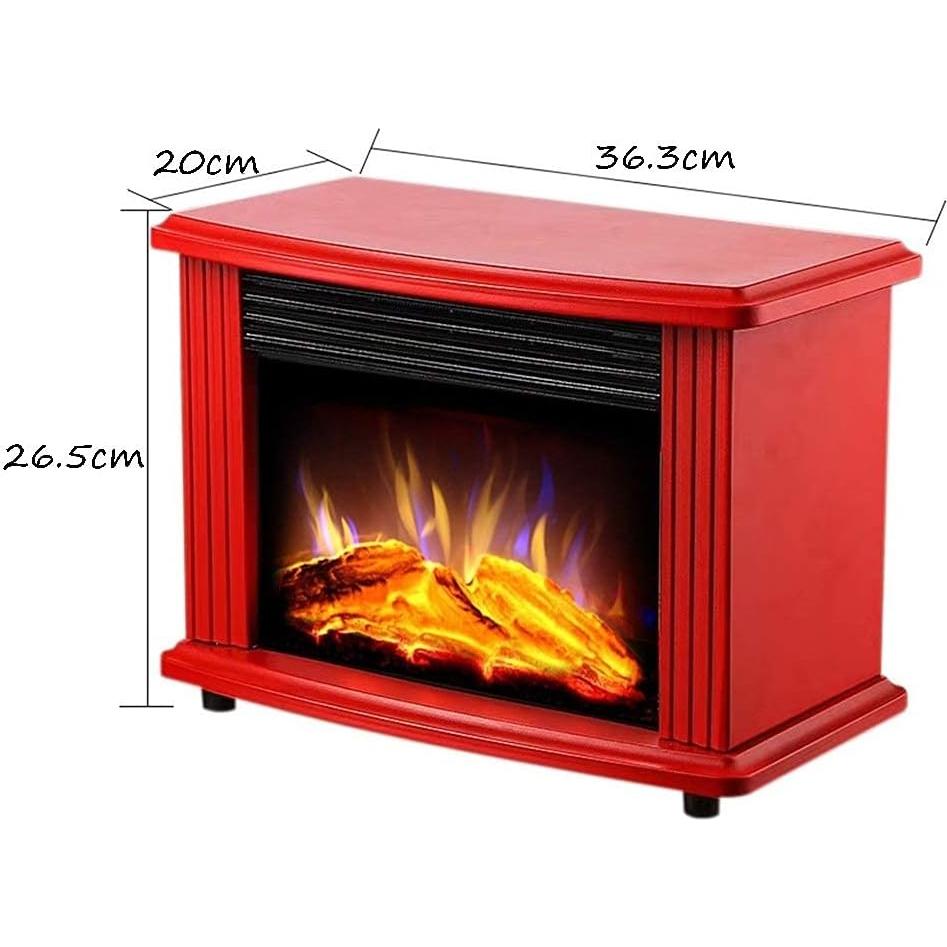 Chimenea eléctrica sdneNest 900-1800W con efecto llama rojo