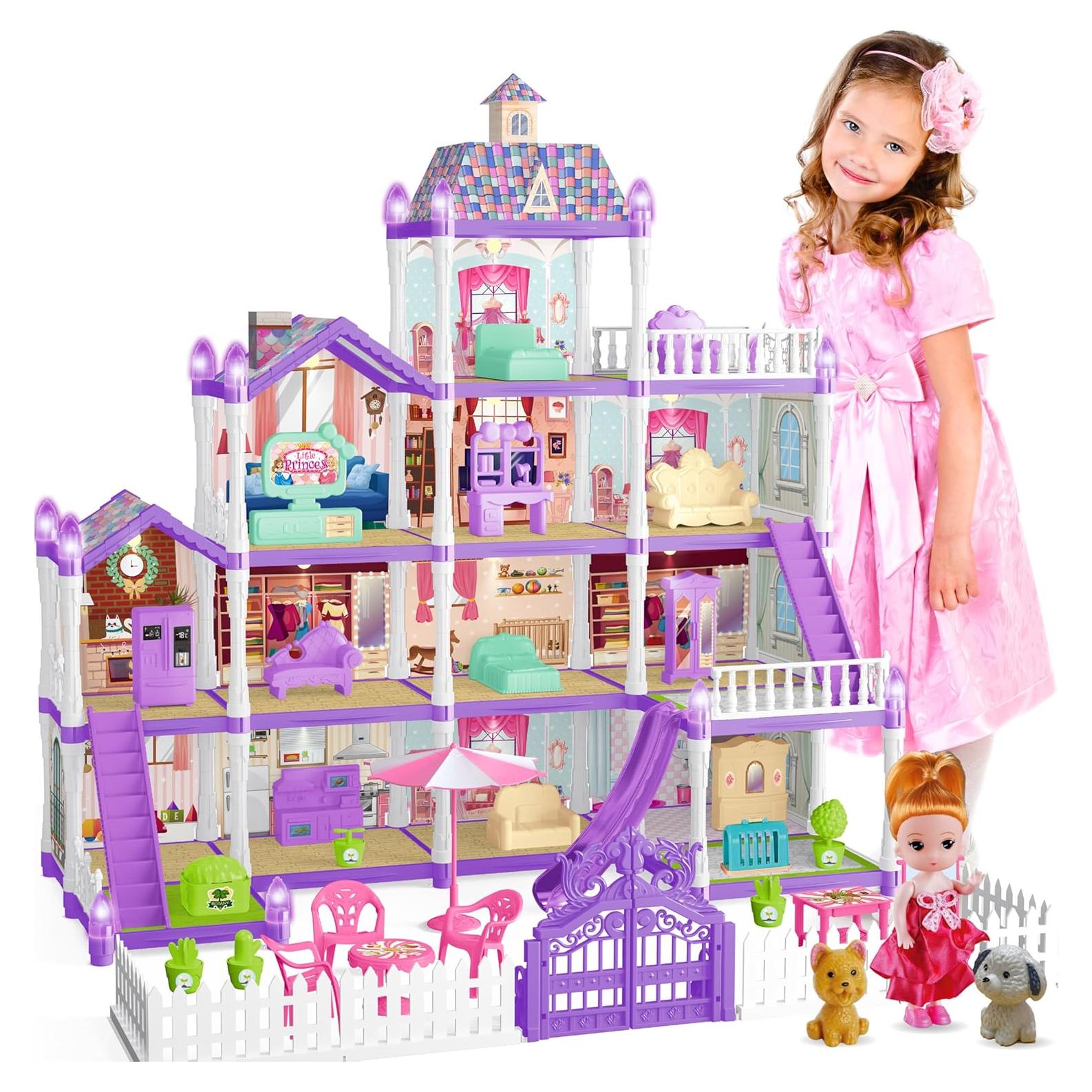 Casa de Muñecas OCTERIC 13 Habitaciones con LED 1.70 kg