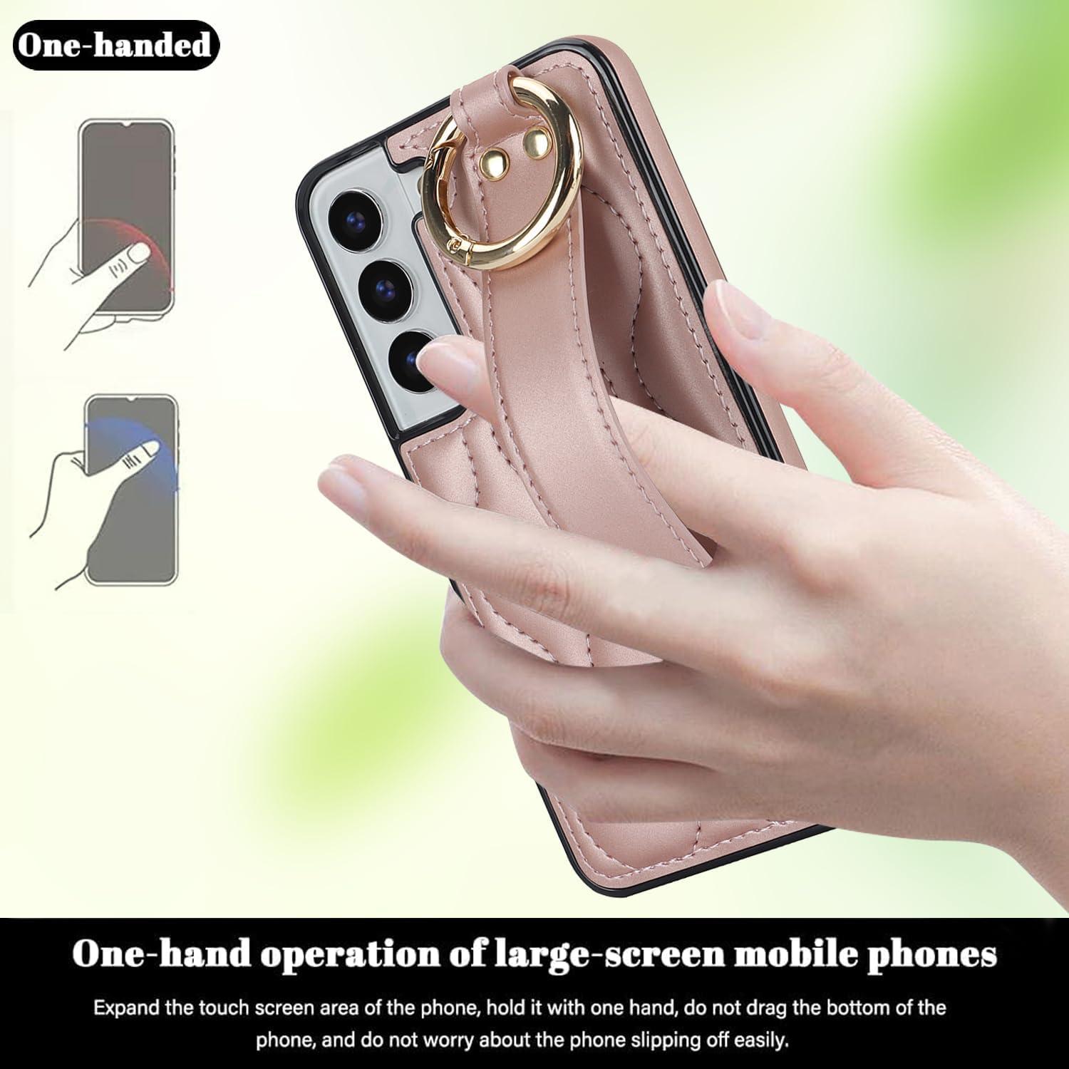 Funda Asuwish para Samsung Galaxy S22 Plus 5G Oro Rosa