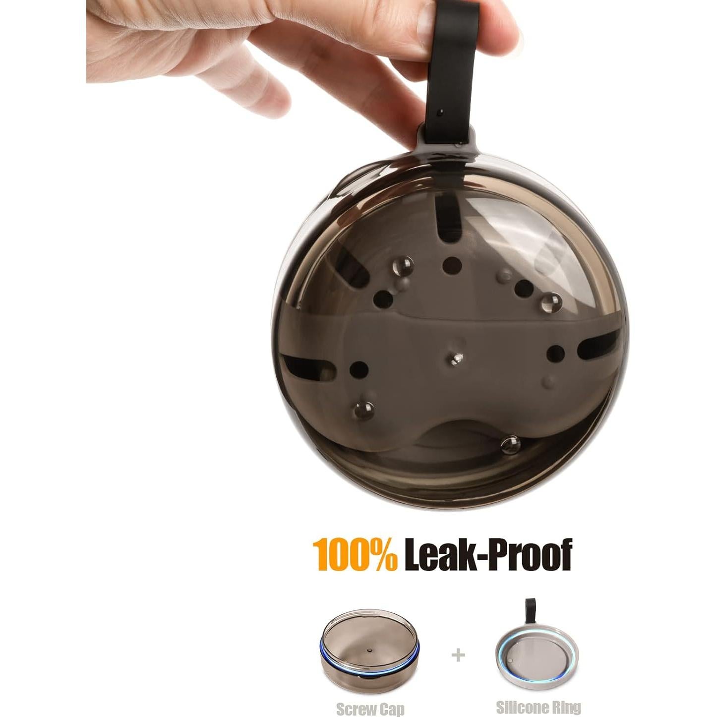 Estuche para Dentaduras Mckkor Negro a Prueba de Fugas