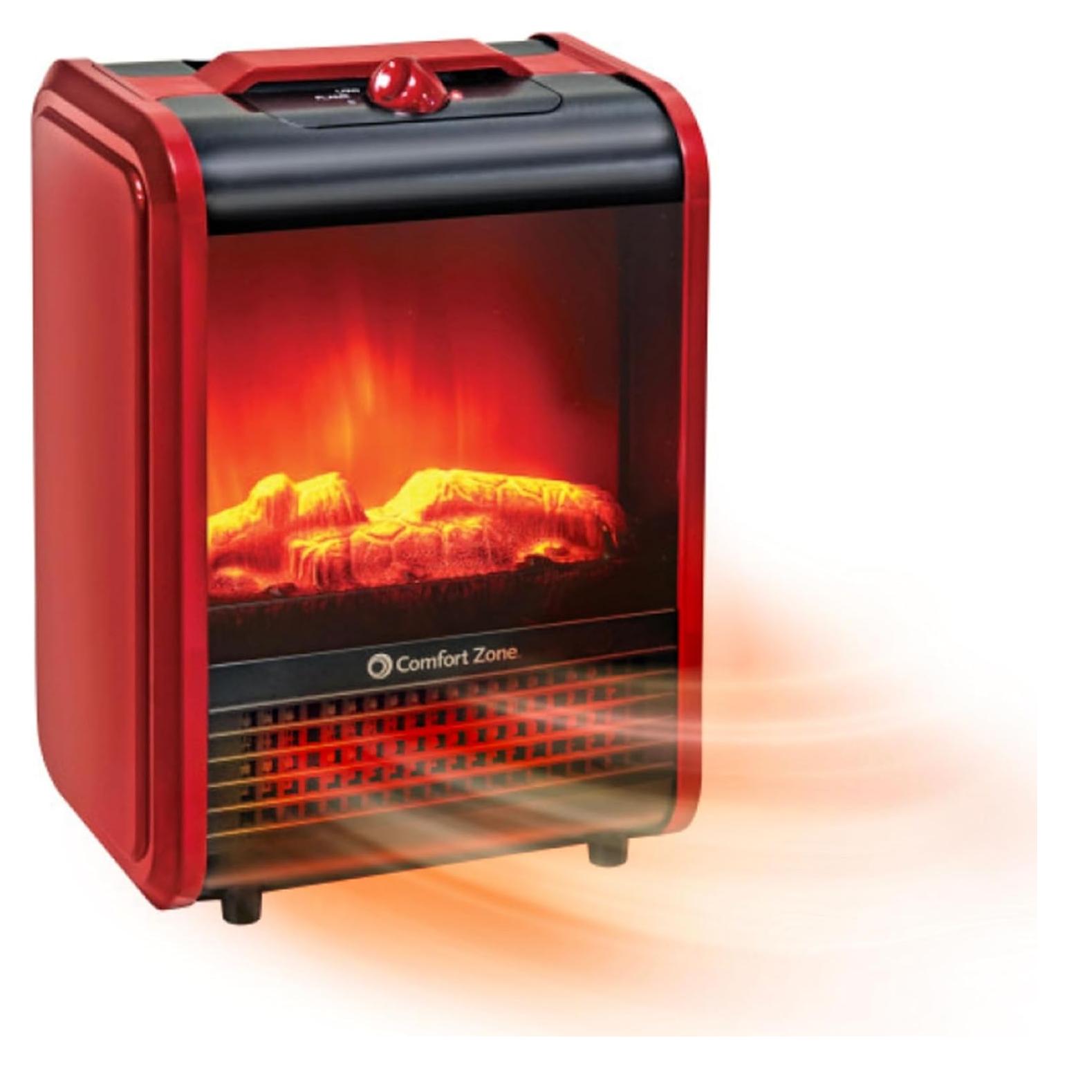 Calefactor Eléctrico Comfort Zone CZFP1 1200W con Llama 3D