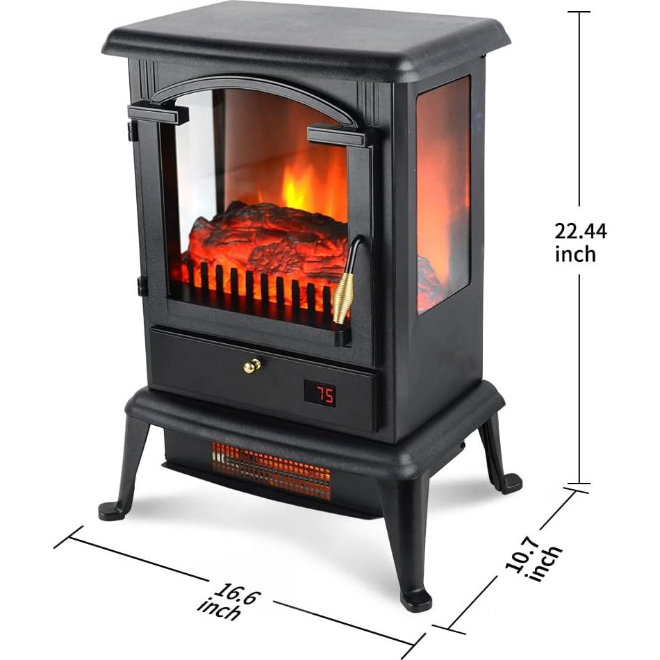 Calentador Chimenea Eléctrica Portátil VOLTORB HT1109 1000W/1500W