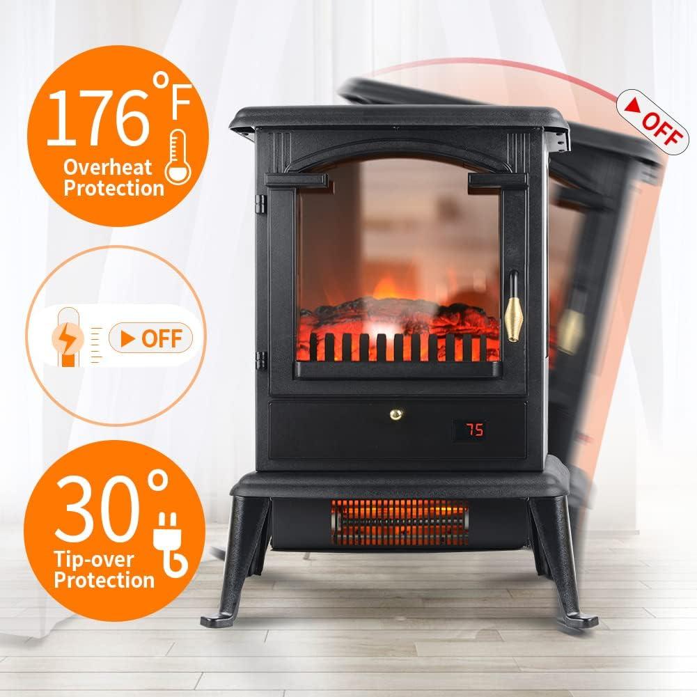 Calentador Chimenea Eléctrica Portátil VOLTORB HT1109 1000W/1500W