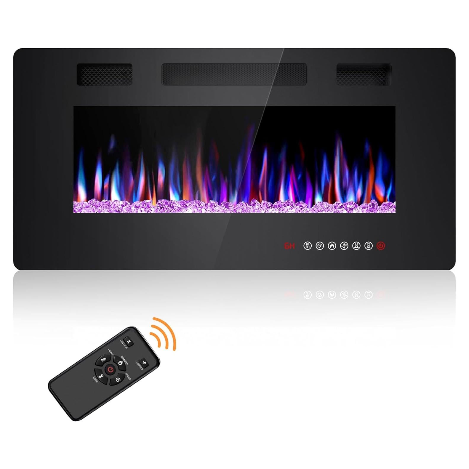 Chimenea Eléctrica Joy Pebble 91 cm Control Remoto LED