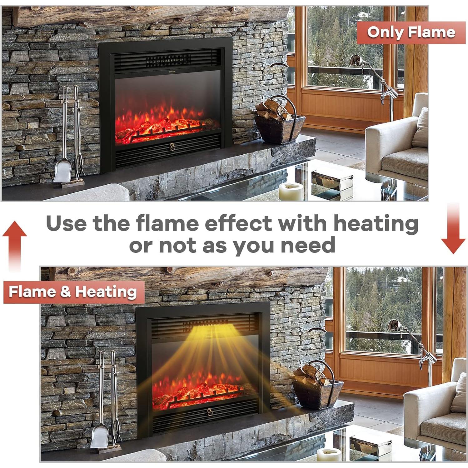 Chimenea Eléctrica Giantex 72.39 cm Control Remoto 3 Colores