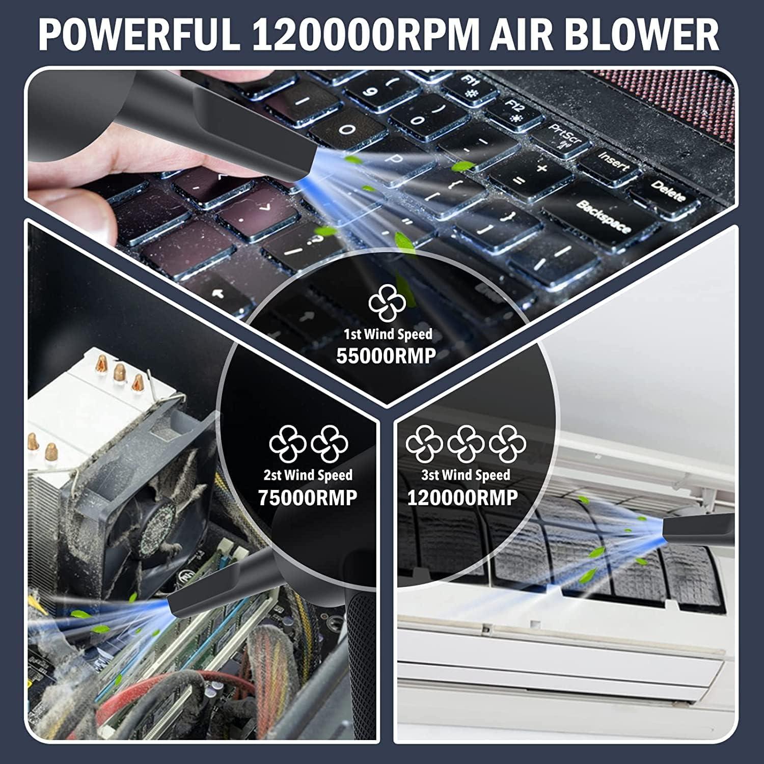 Soplador de Aire Eléctrico Yomile 120000RPM 3 Velocidades