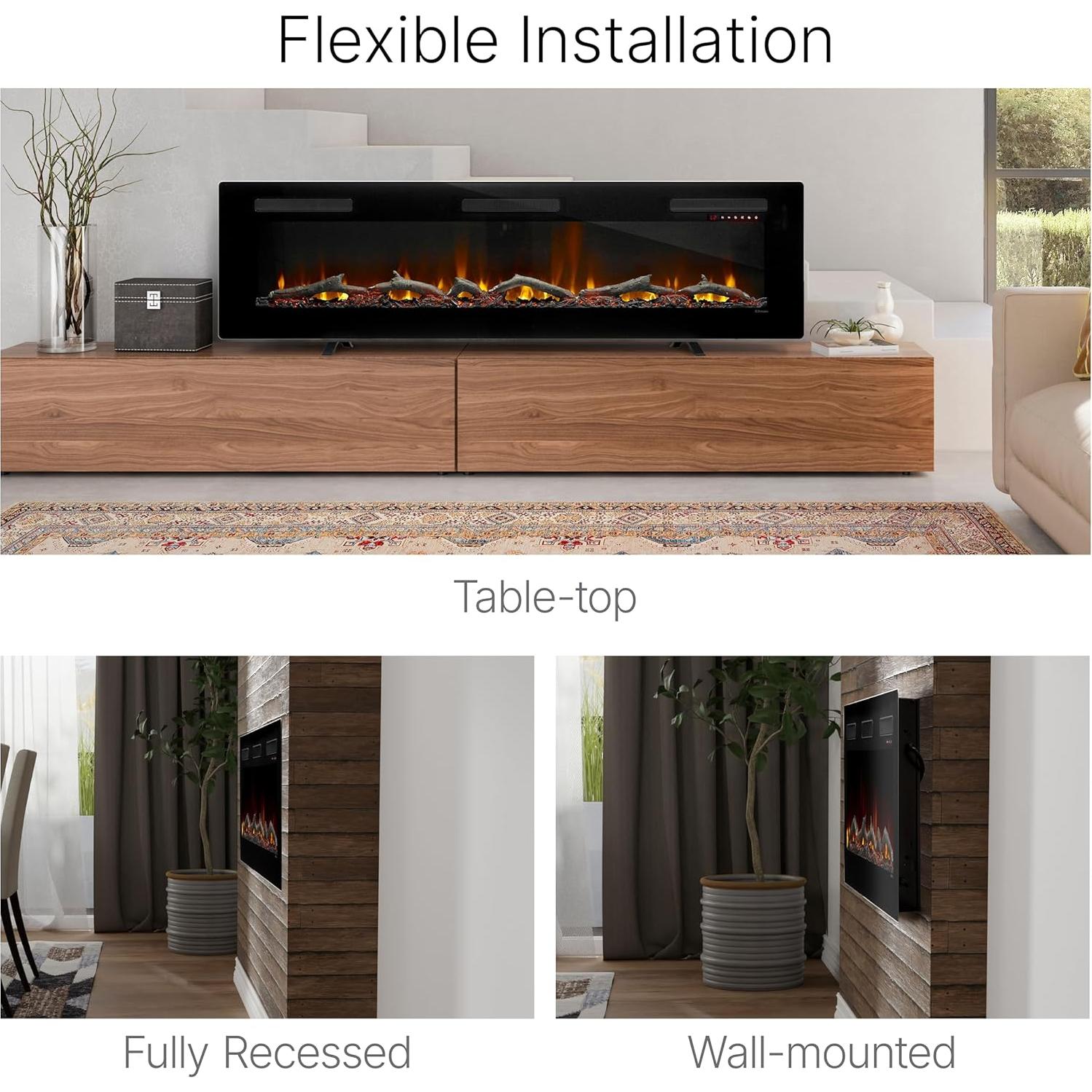 Chimenea Eléctrica Dimplex Sierra 121 cm 1400W Negra