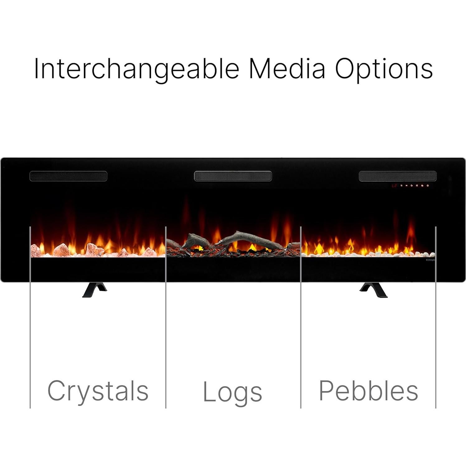 Chimenea Eléctrica Dimplex Sierra 121 cm 1400W Negra