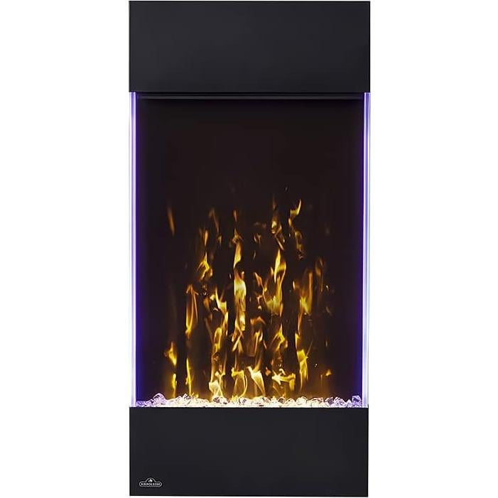 Napoleon Allure 32 inch Vertical Wall Mount Electric Fireplace - Black, NEFVC32H