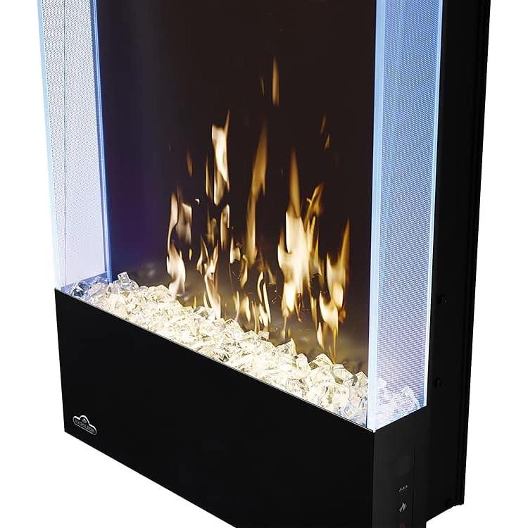 Napoleon Allure 32 inch Vertical Wall Mount Electric Fireplace - Black, NEFVC32H