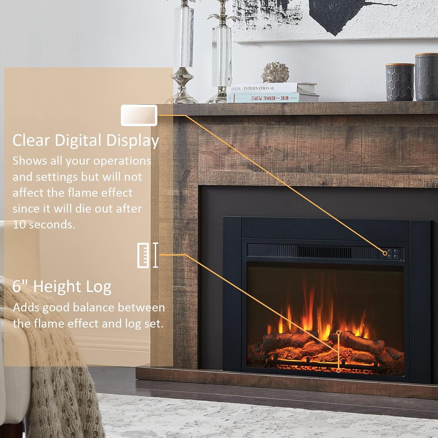 Chimenea Eléctrica EFIRETRIC Adam 1500W con Control Remoto