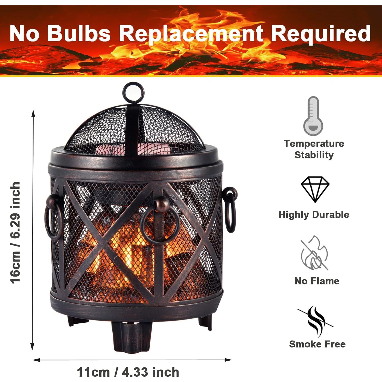 Calentador de Cera DICIMI Estufa de Chimenea 4 en 1 Bronce