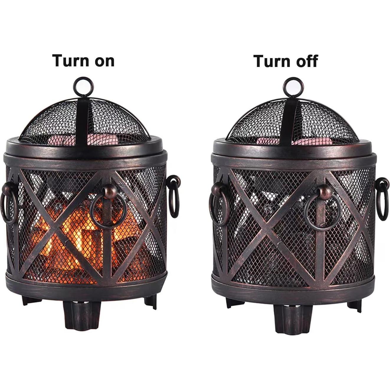 Calentador de Cera DICIMI Estufa de Chimenea 4 en 1 Bronce