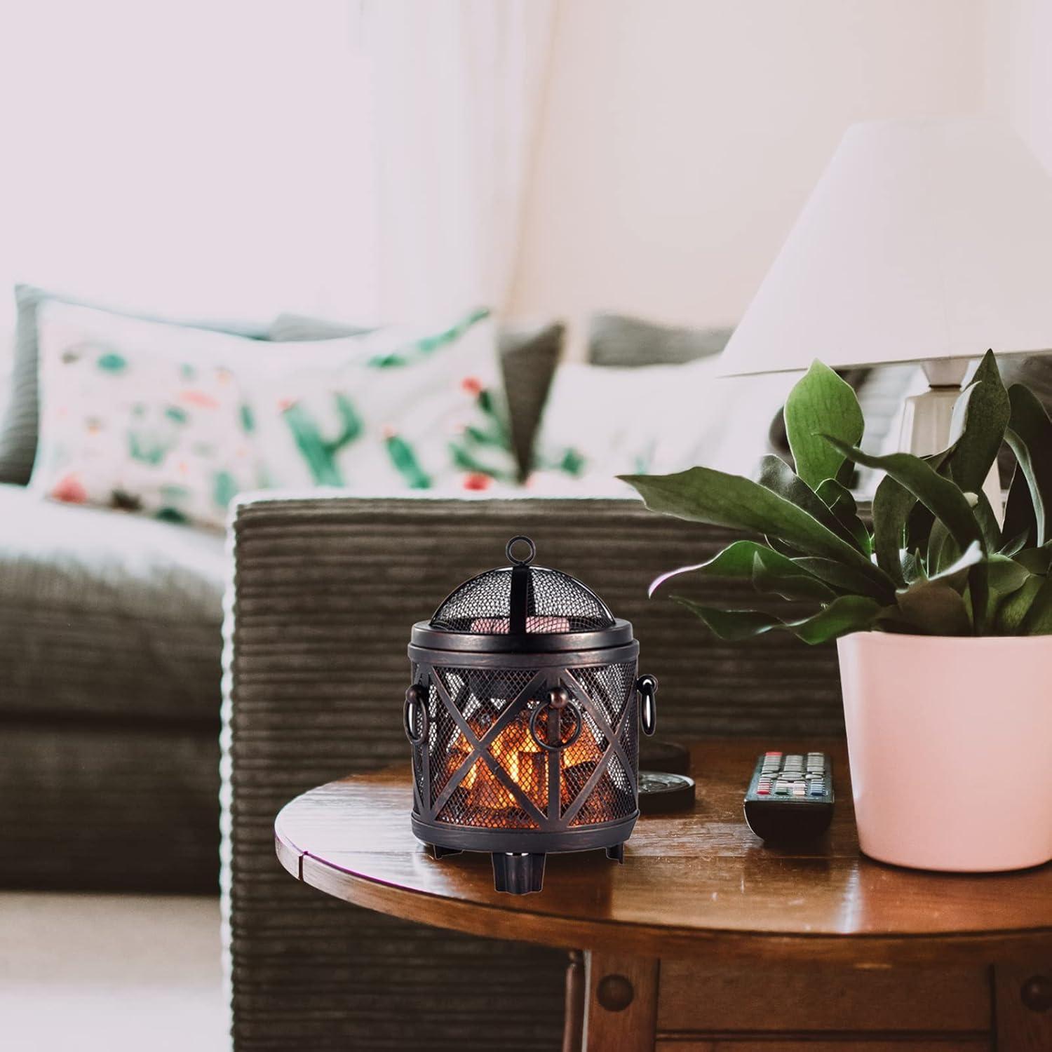 Calentador de Cera DICIMI Estufa de Chimenea 4 en 1 Bronce