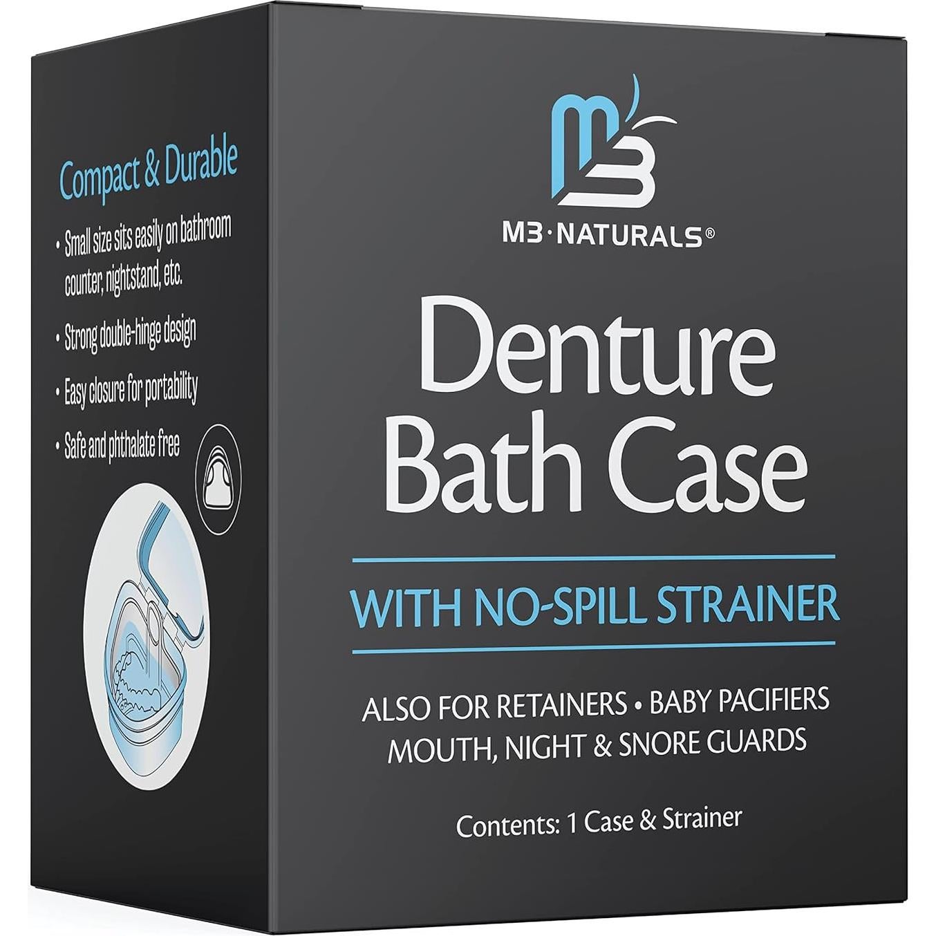 Estuche Limpiador de Dentaduras M3 Naturals 1 Cuenta