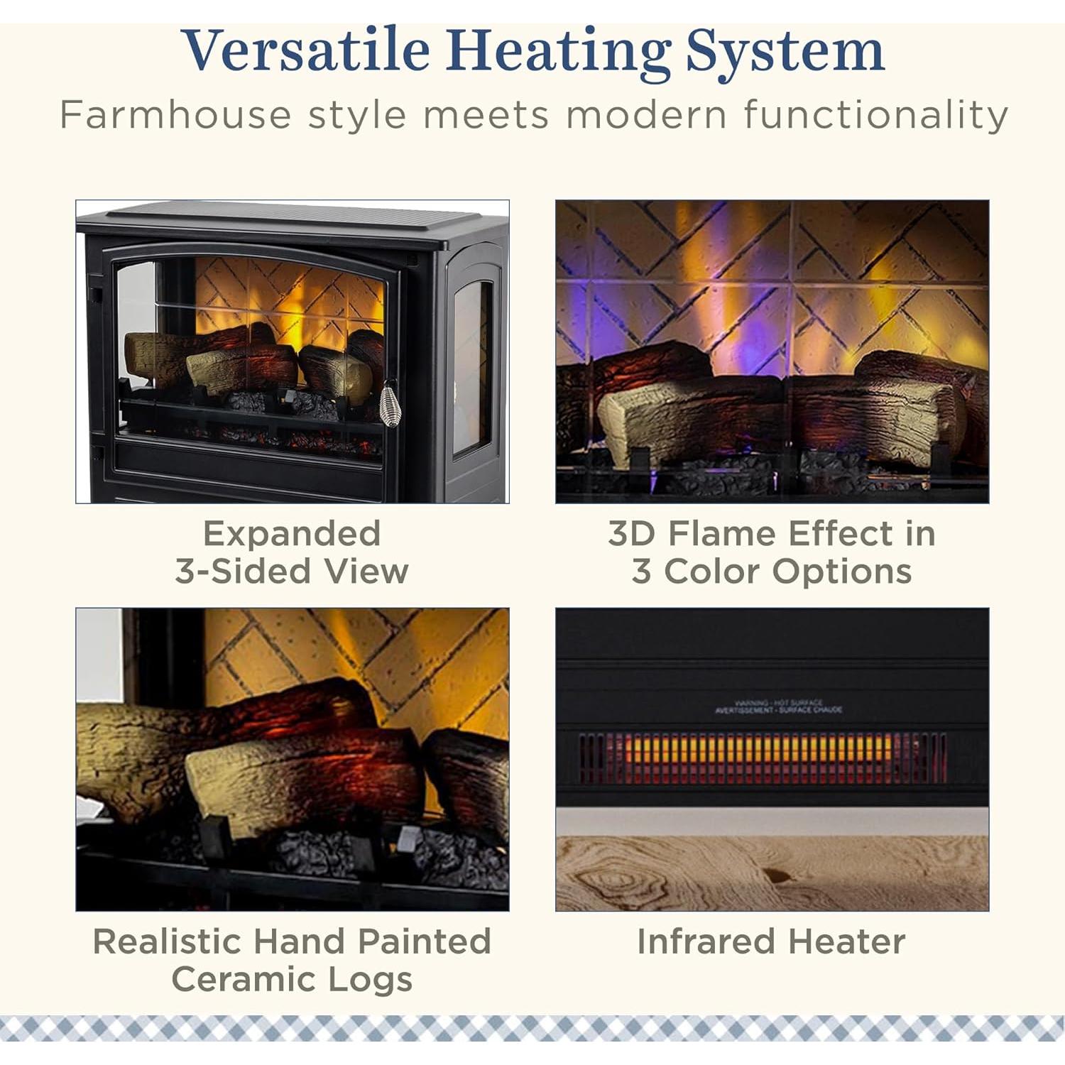 Estufa eléctrica Country Living CL-FS-696-0A 14.43 kg WiFi