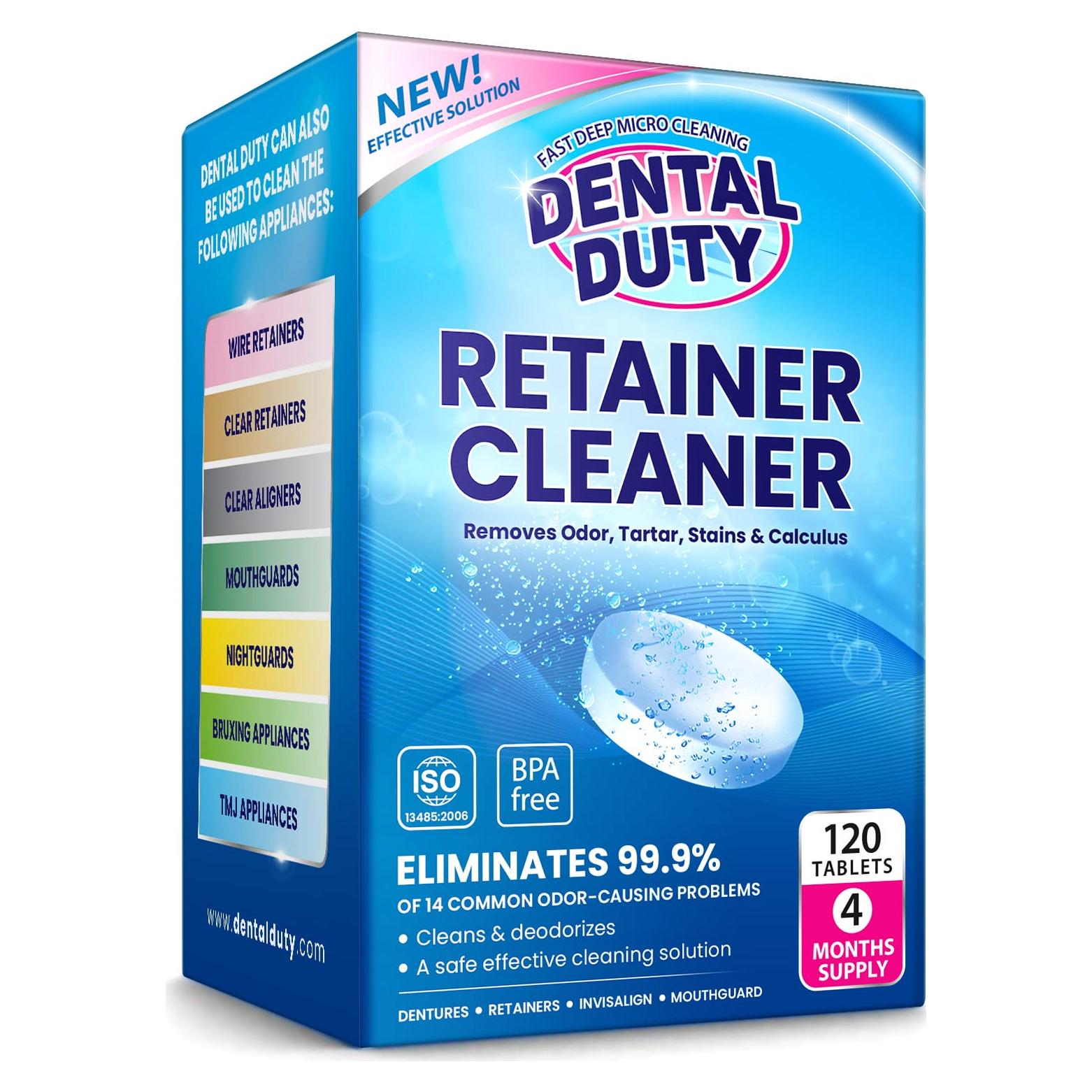 120 Tablet. Limpiadoras Dentaduras Dental Duty - Sin Químicos