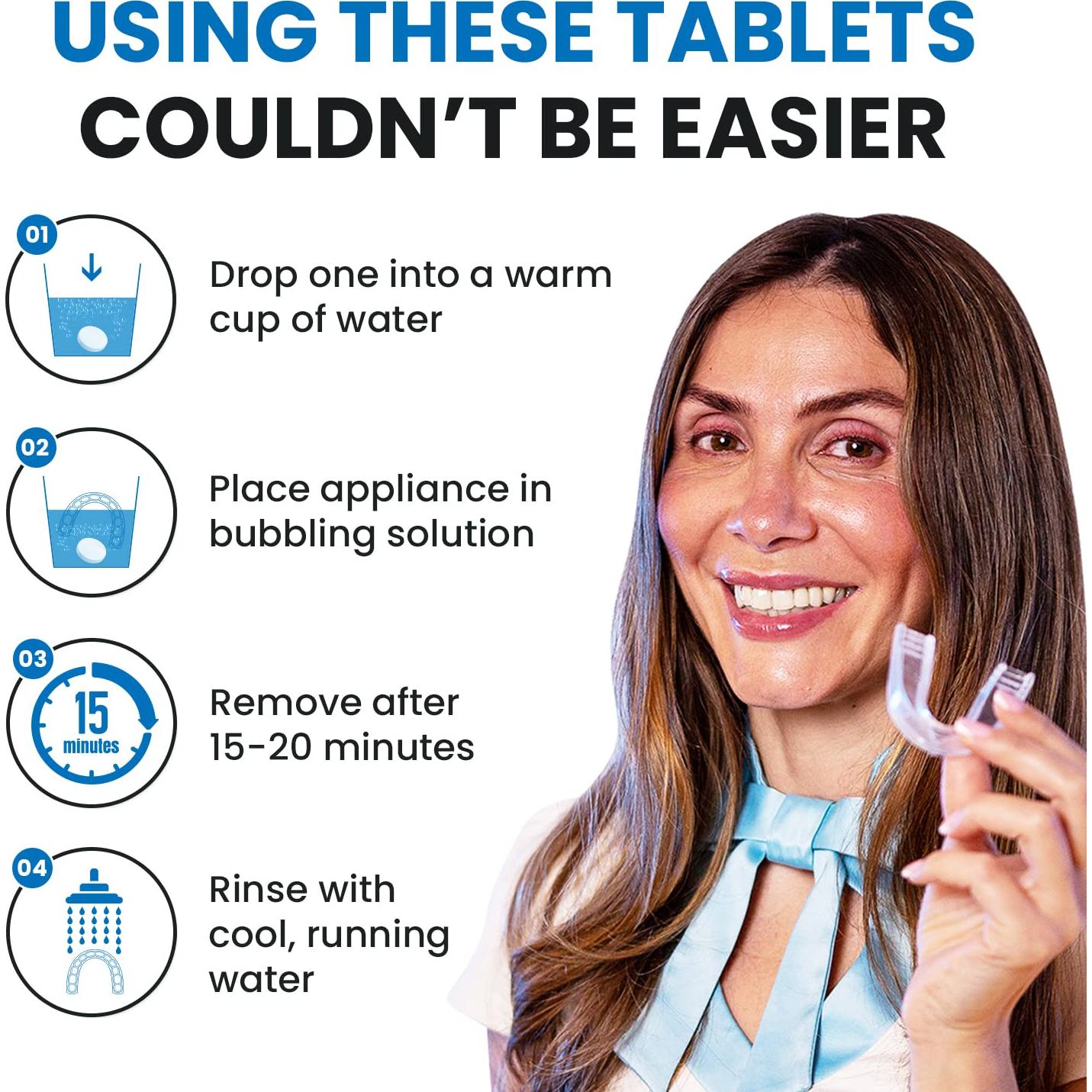 120 Tablet. Limpiadoras Dentaduras Dental Duty - Sin Químicos