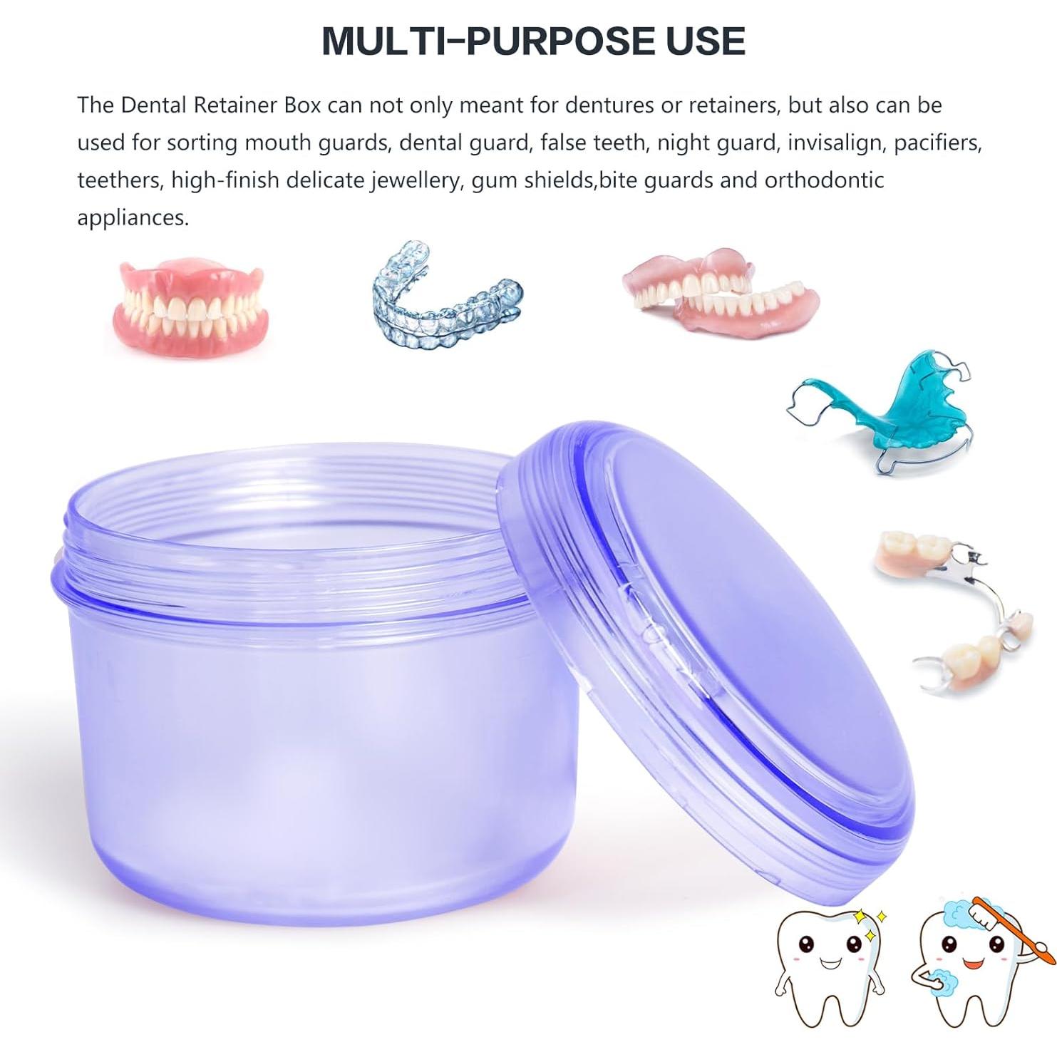 Caja de Dentaduras Uouovo Grande Azul Transparente