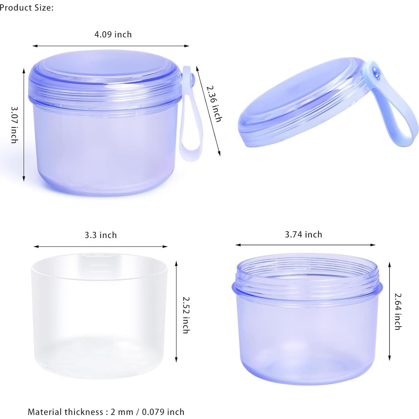 Caja de Dentaduras Uouovo Grande Azul Transparente