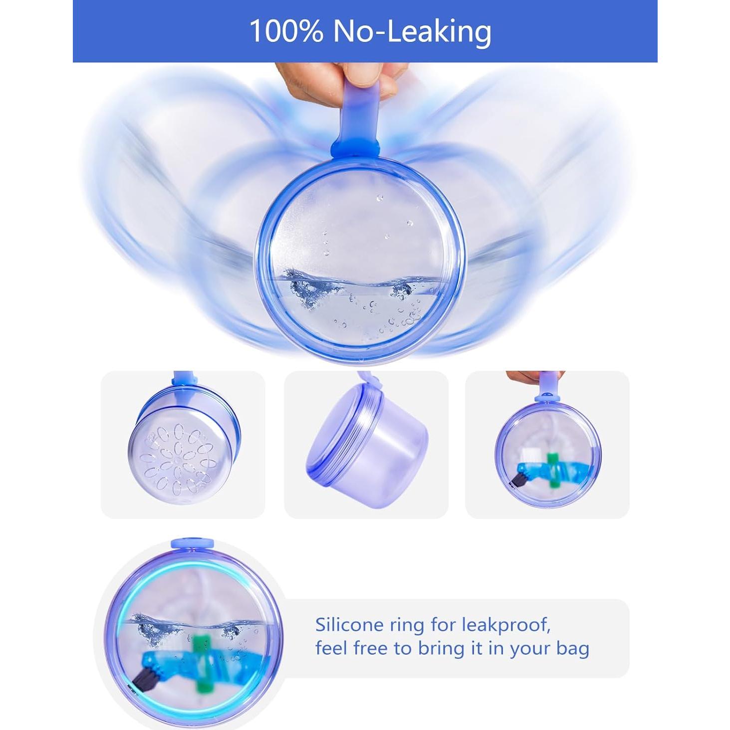 Caja de Dentaduras Uouovo Grande Azul Transparente